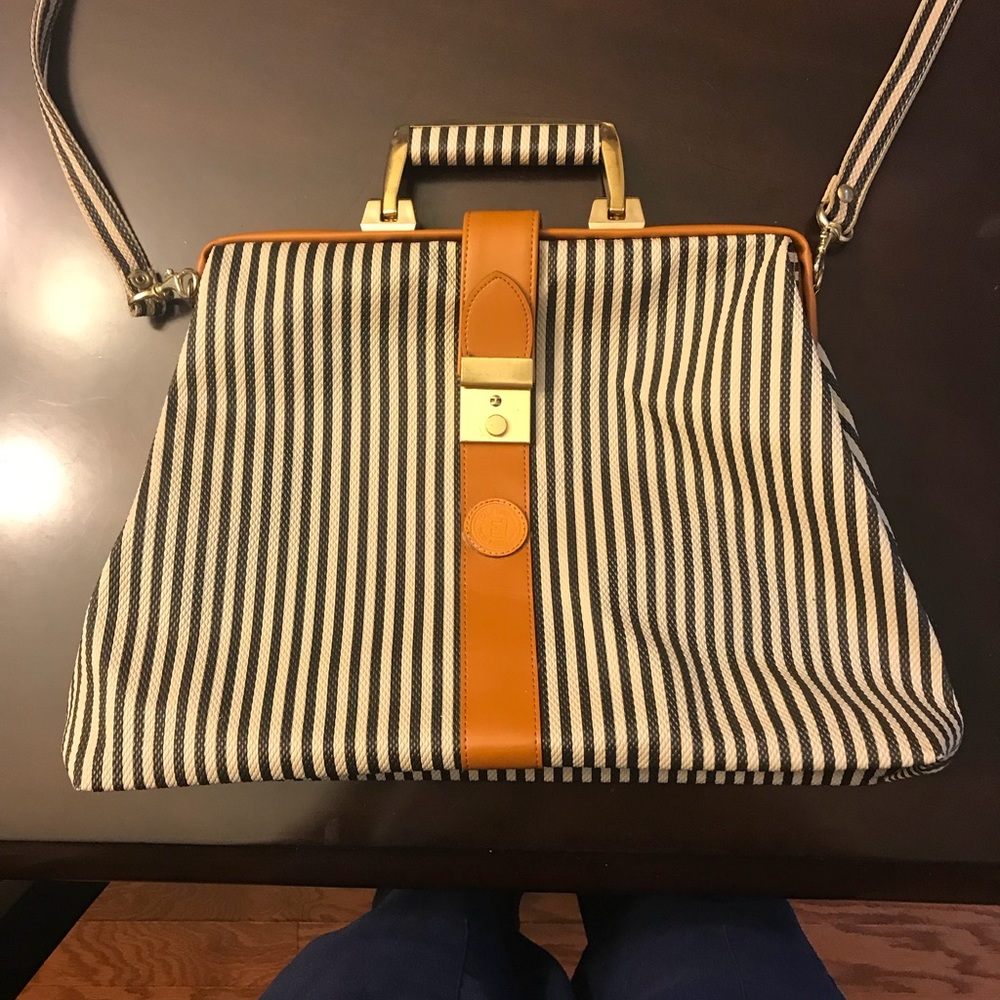 Blue and white Fendi crossbody